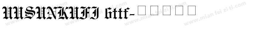 UUSUNKUFI 6ttf字体转换